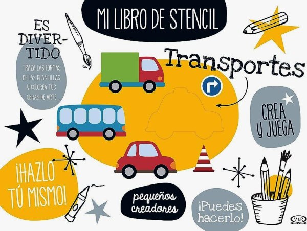 Transportes Mi Libro Stencil