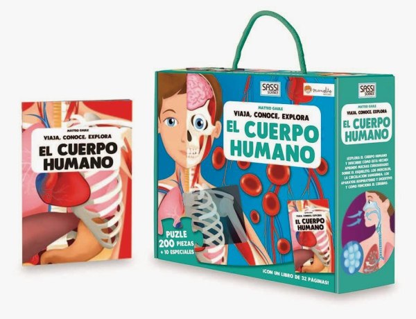 Viaja Conoce Explora El Cuerpo Humano Puzle y Libro